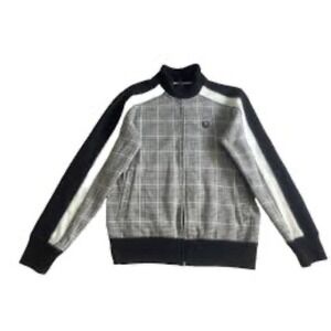VTG Y2K Marc Ecko Cut & Sew SzXXL Black White Plaid Full Zip Streetwear Jacket